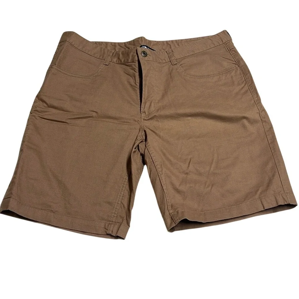 The North Face Mens Brown Flat Front Utility Hiking Shorts Size 38‎ Cotton Blend